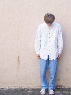 「POTTO（ポット）のアイテム」を使った、古井 延秀さん（メンズ・177cm）の春コーディネート