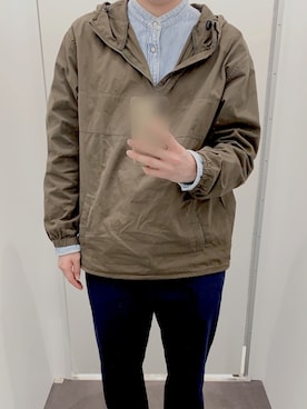 「BLUE BLUE（ブルーブルー）のアイテム（シャツ/ブラウス）」を使った、うっしぃーさん（メンズ・175cm）の春コーディネート