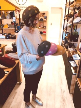「きのこ」｜14+ イオンモールつくば店 スタッフさん（レディース・160cm）の秋コーディネート