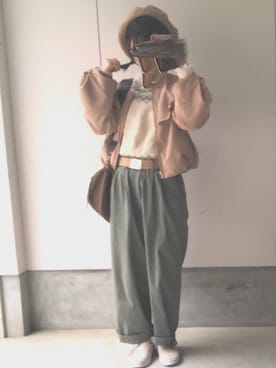 「アイテム（ブルゾン）」を使った、さきさん（レディース・159cm・10代）の冬コーディネート