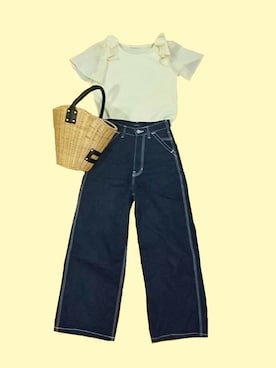 「ILIMA（イリマ）のアイテム（サンダル）」を使った、Mimiさん（レディース・159cm）の夏コーディネート