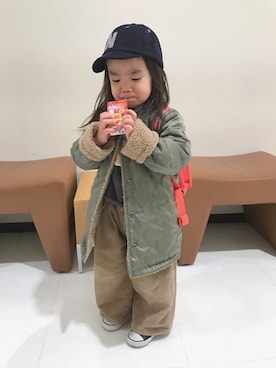 「b.Room」｜「アイテム（ジャケット/アウター）」を使った、nikoさん（キッズ・90cm）の冬コーディネート