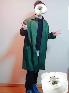 「SHIPS（シップス）のアイテム（ステンカラーコート）」を使った、Yoshiki ミニマム男子(U160)さん（メンズ・156cm）の冬コーディネート