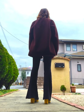 「SLY（スライ）のアイテム（その他アウター）」を使った、chan7さん（レディース・157cm）の冬コーディネート