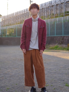 「N.HOOLYWOOD（N.ハリウッド）のアイテム（ミリタリージャケット）」を使った、ききさん（メンズ・170cm）の秋コーディネート