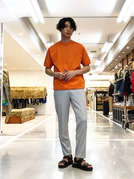 「UNITED TOKYO（ユナイテッドトウキョウ）のアイテム（サンダル）」を使った、unitedtokyo__ikeさん（メンズ・177cm）の夏コーディネート