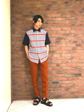「UNITED TOKYO（ユナイテッドトウキョウ）のアイテム（サンダル）」を使った、unitedtokyo__ikeさん（メンズ・177cm）の夏コーディネート