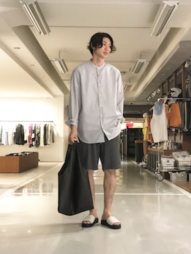 「UNITED TOKYO（ユナイテッドトウキョウ）のアイテム（サンダル）」を使った、unitedtokyo__ikeさん（メンズ・177cm）の夏コーディネート