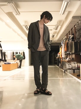 「UNITED TOKYO（ユナイテッドトウキョウ）のアイテム（サンダル）」を使った、unitedtokyo__ikeさん（メンズ・177cm）の夏コーディネート