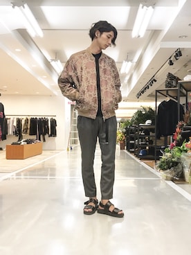 「UNITED TOKYO（ユナイテッドトウキョウ）のアイテム（サンダル）」を使った、unitedtokyo__ikeさん（メンズ・177cm）の夏コーディネート