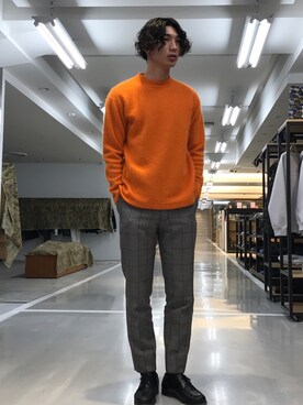 「UNITED TOKYO（ユナイテッドトウキョウ）のアイテム（スラックス）」を使った、unitedtokyo__ikeさん（メンズ・177cm）の秋コーディネート