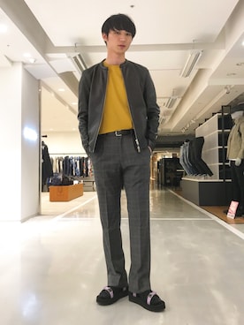 「UNITED TOKYO（ユナイテッドトウキョウ）のアイテム（ライダースジャケット）」を使った、unitedtokyo__ikeさん（メンズ・177cm）の春コーディネート