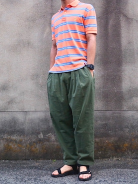 「osharewalker（オシャレウォーカー）のアイテム（パンツ）」を使った、イチチさん（メンズ・175cm）の夏コーディネート