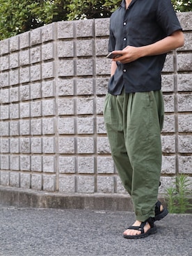 「osharewalker（オシャレウォーカー）のアイテム（パンツ）」を使った、イチチさん（メンズ・175cm）の夏コーディネート