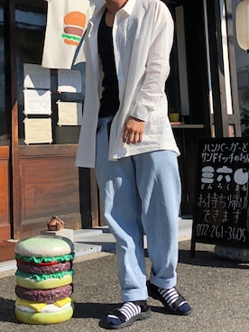 「osharewalker（オシャレウォーカー）のアイテム（トップス）」を使った、イチチさん（メンズ・175cm）の夏コーディネート