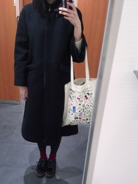 「yuni（ユニ　）のアイテム（その他アウター）」を使った、とみおかさん（レディース・160cm）の冬コーディネート