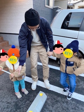 「Lee（リー）のアイテム（ブルゾン）」を使った、hikoさん（メンズ・174cm）の冬コーディネート