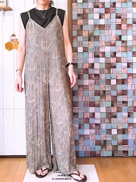 「しまむら（シマムラ）のアイテム（ビーチサンダル）」を使った、yu٭riさん（レディース・155cm）の夏コーディネート