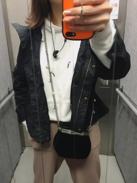 「axes femme（アクシーズファム）のアイテム（マウンテンパーカー）」を使った、かなだすさん（レディース・160cm）の春コーディネート