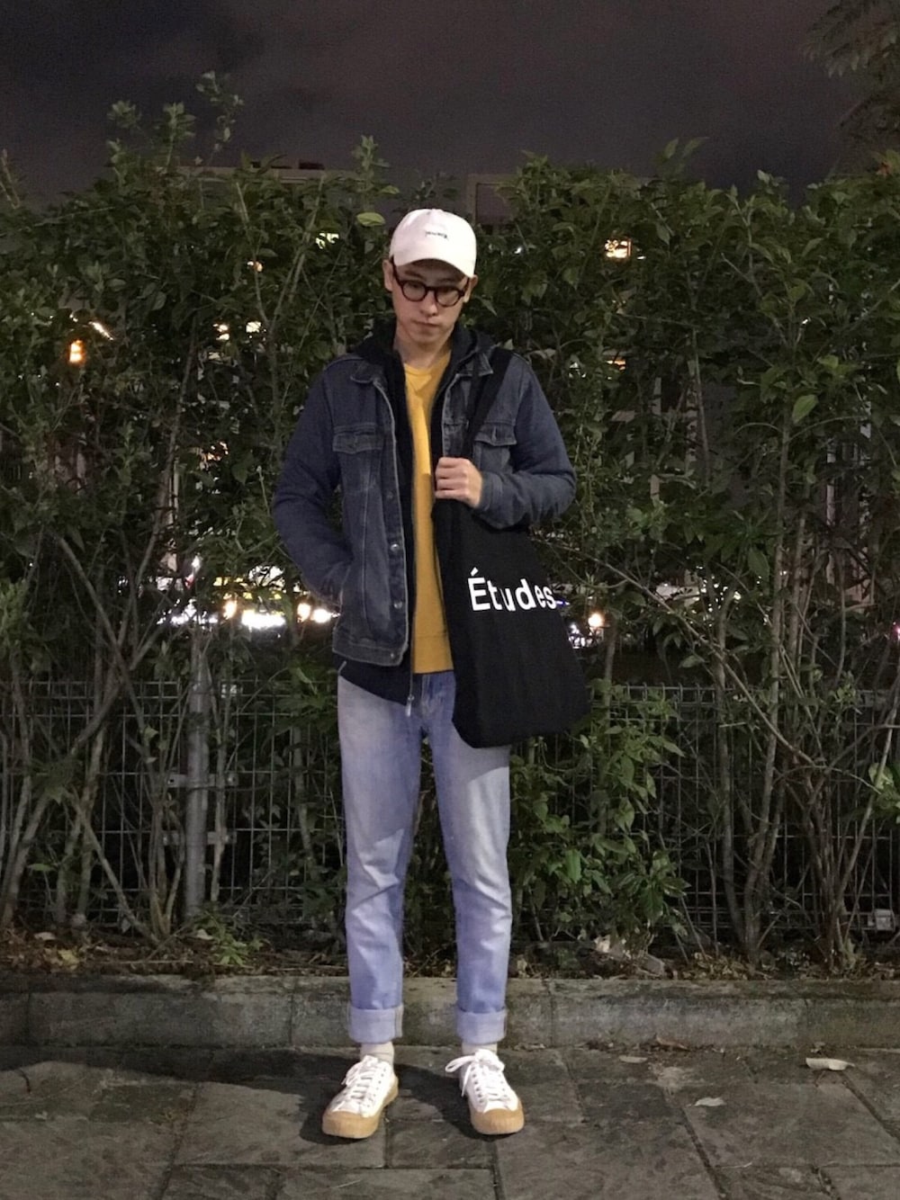 「THRASHERのTHRASHER / WASH CAP（キャップ、ホワイト系）」を使った、charlessssssschenさん（メンズ・179cm）の冬コーディネートの1枚目の写真