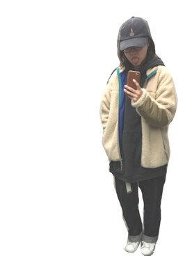 「MANASTASH（マナスタッシュ）のアイテム（ブルゾン）」を使った、ゆうさん（レディース・156cm）の冬コーディネート