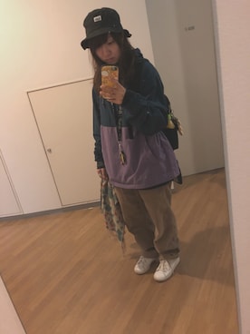 「ゆるゆる」｜「アイテム（ジャケット/アウター）」を使った、ゆうさん（レディース・156cm）の冬コーディネート