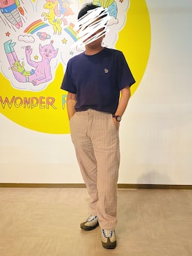 「ポールスミス」｜「アイテム（アナログ腕時計）」を使った、ぎんすけさん（メンズ・165cm）の秋コーディネート