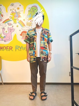 「沖縄」｜「アイテム（腕時計）」を使った、ぎんすけさん（メンズ・165cm）の春コーディネート