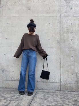 「Dr. Martens（ドクターマーチン）のDr.ﾏｰﾁﾝ　1460　8ホール（ブーツ）」を使った、nさん（レディース・157cm）の冬コーディネート