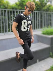 Graphiteclothing | Black 83 Star Jersey Tee(Tシャツ/カットソー)