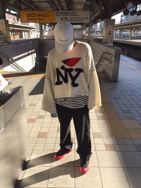 「pants」｜「アイテム（帽子）」を使った、ごまさん（メンズ・175cm）の冬コーディネート