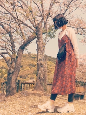 「平成最後のWEARISTAセンバツ」｜「アイテム（ワンピース）」を使った、ぱげ☆＊*さん（レディース・162cm）の春コーディネート