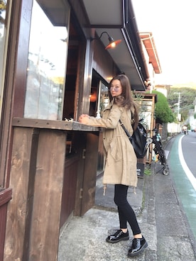 「PRADA（プラダ）のアイテム」を使った、羽月×紅音さん（レディース・156cm）の冬コーディネート