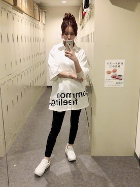 「アイテム（スウェットパンツ）」を使った、羽月×紅音さん（レディース・156cm・20代）の春コーディネート