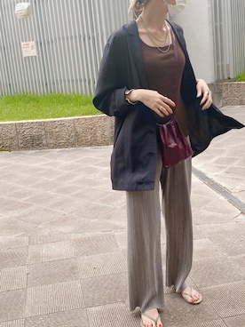「アイテム（テーラードジャケット）」を使った、kyokoさん（レディース・164cm）の夏コーディネート