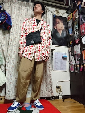 「08sircus（ゼロエイトサーカス）のアイテム（パンツ）」を使った、Kyoheiさん（メンズ・170cm）の夏コーディネート