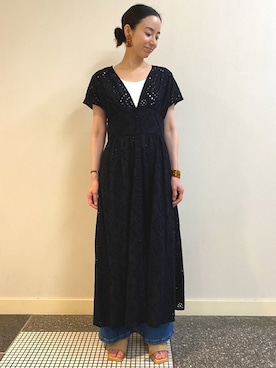 「NANO universe（ナノユニバース）のアイテム（サンダル）」を使った、nano・universe セレオ八王子 Womensさん（レディース・160cm）の夏コーディネート