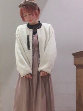 「おんなのこコーデ」｜「アイテム（ブルゾン）」を使った、みんさん（レディース・161cm）の秋コーディネート