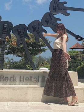 「POWANTO LUNE（ポワントリュネ）のアイテム（シューズ）」を使った、パピコさん（レディース・167cm）の夏コーディネート