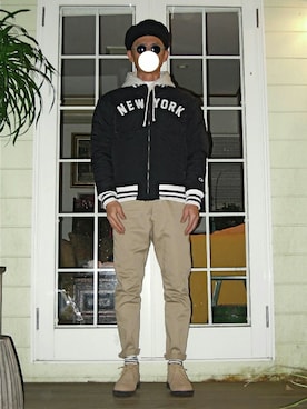 「URBAN RESEARCH（アーバンリサーチ）のアイテム（ブーツ）」を使った、カーリーさん（メンズ・174cm）の冬コーディネート