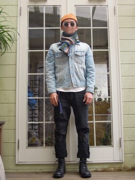 「ドラフトリーバイス」｜「アイテム（パンツ）」を使った、カーリーさん（メンズ・174cm）の冬コーディネート