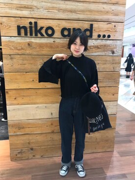 「PAR ICI（パーリッシィ）のアイテム（バッグ）」を使った、みっきさん（レディース・166cm）の冬コーディネート