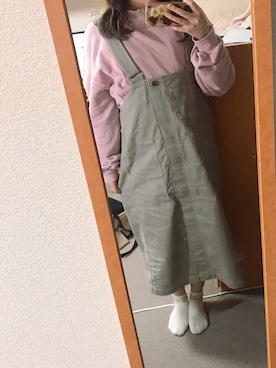 「179/WG（イチナナキュウダブルジー）のアイテム（オールインワン・サロペット）」を使った、ま  ど。さん（レディース・153cm）の春コーディネート