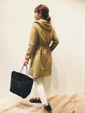 「Moname（モナーム）のアイテム（その他パンツ）」を使った、まつお(⍢)さん（レディース・158cm）の秋コーディネート