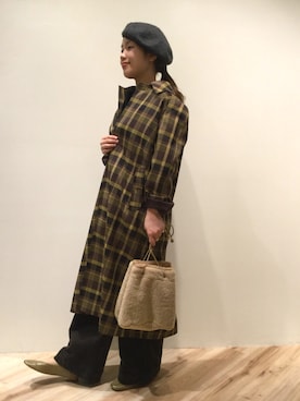 「Moname（モナーム）のアイテム（その他パンツ）」を使った、まつお(⍢)さん（レディース・158cm）の秋コーディネート