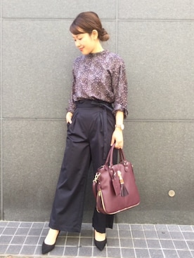 「ワイド」｜まつお(⍢)さん（レディース・158cm）の秋コーディネート