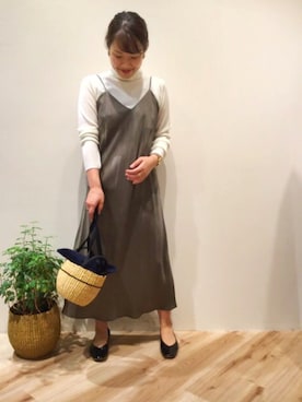 「MUUN（ムーニュ）のアイテム」を使った、まつお(⍢)さん（レディース・158cm）の秋コーディネート