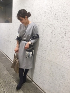 「MAISON BOINET（メゾンボワネ）のアイテム」を使った、まつお(⍢)さん（レディース・158cm）の秋コーディネート