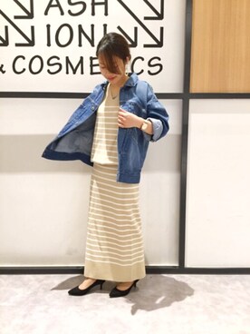 「Moname（モナーム）のアイテム（ジャケット/アウター）」を使った、まつお(⍢)さん（レディース・158cm）の冬コーディネート