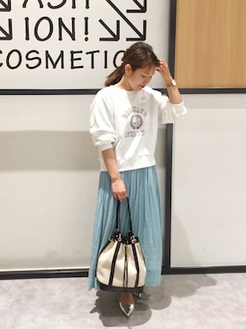 「C'ast vague（セベージュ）のアイテム」を使った、まつお(⍢)さん（レディース・158cm）の春コーディネート